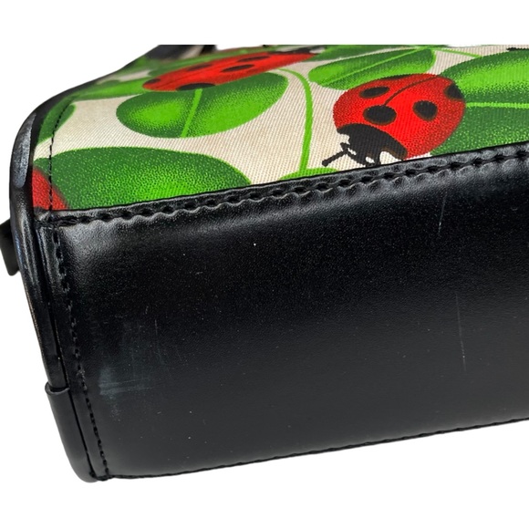 NWOT Ladybug Print Rhinestone Baguette Shoulder Bag Purse - Picture 8 of 9